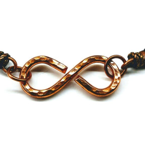 Masculine Sturdy Copper Swivel Infinity Bracelet