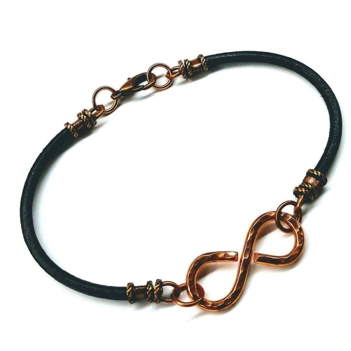 Masculine Sturdy Copper Swivel Infinity Bracelet
