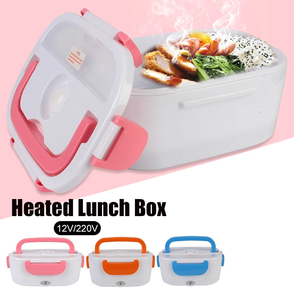 Fast Heating Electric Lunch Box - 12V/220V EU Plug - Portable Food Warmer for Travel, Car, and Work
